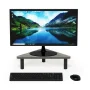 Furinno Turn-N-Tube Corner Monitor Riser Stand, French Oak Grey/Black - Image 5