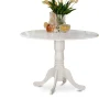 East West Furniture DLGR3-WHI-W 3 Piece Small Kitchen Table Set-Kitchen Table and 2 Kitchen Chairs - Image 3