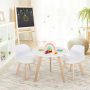 Modern Kids Activity Play Table and 2 Chairs Set with Beech Leg Cushion - Image 5