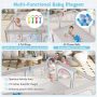 Large Baby Playpen with Pull Rings Ocean Balls and Cute Pattern - Image 5