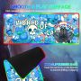 RGB Gaming Mouse Pad Large Anime LED Graffiti Mousepads Desk Mat for PC Laptop 31.5×11.8 inches (Blue) - Image 3