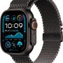 Apple Watch Ultra 2 (GPS+Cellular) 49mm Titanium Case with Black Titanium Milanese Loop - Medium - Black - (2024) - Image 1