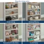 Sauder 5-Shelf Bookcase, Chalked Chestnut Finish - Image 4