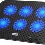 ICE COOREL Laptop Cooling Pad with 6 Cooling Fans for 14-17 Inch, Gaming Laptop Cooler Stand with 6 Height Adjustable, Notebook Pad with Two USB Port [2022 Version] - Image 2