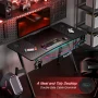 HLDIRECT 47 inch Gaming Desk, Ergonomic Gamer Table, Computer Table, Pc Workstation - Image 5
