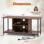 TV Stand Entertainment Center with Open Storage Shelves and Power Outlets to 50 Inches - Image 4