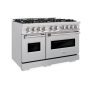 ZLINE - 48 in. Wide 8 Burner Classic Double Oven Dual Fuel Freestanding Range with Gas Cooktop - Stainless Steel - Image 3