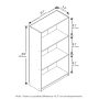 Furinno Basic 3 - Tier Bookcase Storage Shelves, French Oak Grey - Image 3