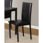 Roundhill Furniture Citico 5Pc Dining Set with Laminated Faux Marble Top Black - Image 2