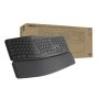 Logitech - ERGO K860 For Business Ergonomic Wireless Scissor Low-Profile Switch Keyboard with Ergonomic Split Design - Graphite - Image 1