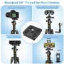 USCAMEL Camera Tripod for Adults, 68" Heavy Duty Aluminum Portable Travel Tripod with 360° Ball Head & Carry Bag, Tripod for DSLR Mirrorless Camera Outdoor Photography Shooting - Image 4