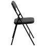 Madison 33 in. Black 5-Piece Folding Card Table and Chair Set - Image 4