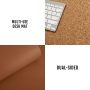 Aothia Office Desk Pad, Natural Cork & PU Leather Dual Side Large Mouse Pad, Laptop Desk Table Protector Writing Mat Easy Clean Waterproof for Office Work/Home/Decor (Brown,31.5" x 15.7") - Image 3