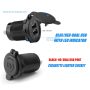 12V Car Cigarette Lighter Socket Splitter Dual USB Charger Power Adapter Outlet - Image 2