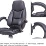 Executive Office Chair PU Leather High-Back Ergonomic Office Chair, Blue, High back with Armrest Pad - Image 6