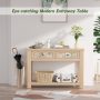 2-Tier Console Table with Drawers and Open Storage Shelf - Image 6