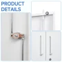 Fesbos White Metal Storage Cabinets with Lock Door, Small Locker, Adjustable Shelves, Home, Office, Warehouse, Garage, Industrial, 36"h - Image 3