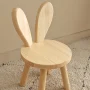 Wooden Step Stool Children Toddler Chair Kids Desk Chair with Non-Slip Foot Mat Wood Wax Oil Craft Sensory Table for Kids Playroom Classroom Boys Girls Age 2+ - Image 4