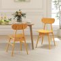 Set of 2 Modern Dining Chairs with Curved Backrest and Seat - Image 4