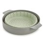Balance Nonstick Silicone Steamer Basket & Strainer 10 in., Sage - Image 1