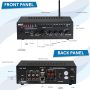 Pyle WiFi Stereo Amplifier Receiver Professional Home Theater Audio System Wireless Bluetooth Connectivity AUX MP3 Music Streaming 1/4'' Input & Mic Paging/Mixing Control 240 Watt - PTAUWIFI46.5 - Image 5
