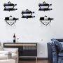 AUHOKY Metal Wall Mounted Wine Holder Stemware Glass Rack, Upgrade Collapsible Wall Hanging Red Wine Racks Organizer with 3 Stem Glass Holders, Wine Bottle Display Hanger for Home Kitchen Bar Decor - Image 6