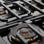 ZLINE - 36 in. Wide 6 Burner AutographParamount Gas Rangetop in Black Satin Stainless Steel with Gold Accents (SRTBSZ-36-G) - Black Satin Stainless Steel - Image 4