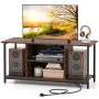 TV Stand Entertainment Center with Open Storage Shelves and Power Outlets to 50 Inches - Image 3