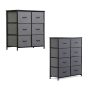 Dressers for Bedroom Wide Fabric 6/8/9 Drawer Double Dresser Storage Chest Tower - Image 2
