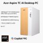 Acer - Aspire TC AI Tower Desktop - AMD Ryzen AI 5 330 2025 - 16GB DDR5 Memory – 1TB Storage - Copilot+ PC - White - Image 2
