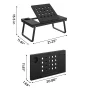 COSCO Folding Lap Desk, Adjustable Laptop Tray, Multipurpose Table for Writing or Reading w/ Phone Holder & Cup Holder, Black - Image 6