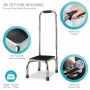 DMI Step Stool with Handle and Non Skid Rubber Platform, Lightweight and Sturdy Stool for Seniors and Adults, Holds up to 300 Pounds with 9.5 Inch Step Up, 17.3"D x 12.3"W x 34"H, Chrome - Image 5