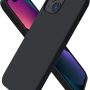 ORNARTO Compatible with iPhone 13 Mini Case, Slim Liquid Silicone 3 Layers Full Covered Soft Gel Rubber Phone Cover with Microfiber Lining 5.4 inch-Midnight - Image 1