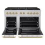 ZLINE - 48 in. Wide 8 Burner Autograph Paramount Dual Fuel Freestanding Range with White and Gold Accents - White - Image 2