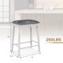 24 Inch Bar Stool Set of 2 with Padded Seat Cushions and Wood Legs - Image 3
