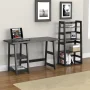Convenience Concepts Designs2Go 29.25" Tall Trestle Desk with Shelves, Black - Image 4