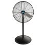 High Velocity Oscillating Metal Pedestal Fan Commercial, Industrial Use 3 Speed 24 in. Black - Image 1