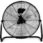 20 in. 3 Speed High Velocity Heavy Duty Metal Industrial Floor Fans Oscillating Quiet for Home, Black - Image 1