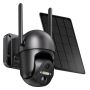 Solar-Powered Wireless Outdoor Security Camera, 2K 360° View, Color Night Vision, PIR Motion Sensor, WiFi Surveillance - Image 1