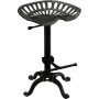Tractor Seat Adjustable Height Black Bar Stool - Image 1