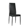 Black PU Leather Metal Side Chair Dining Chairs (Set of 4) - Image 1