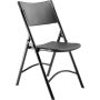 Black Plastic Seat Outdoor Safe Folding Chair (Set of 4) - Image 1
