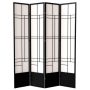 7 ft. Black 4-Panel Room Divider - Image 1