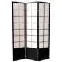 6 ft. Black 3-Panel Room Divider - Image 1