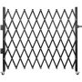 Single Folding Security Gate, 85 in. H x 85 in. W Steel Accordion Gate, Black, Expanding Security Gate - Image 1