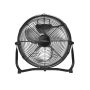18 in. 3-Speed High-Velocity Industrial Heavy Duty Metal Floor Fan in Black with Tilting Head for Outdoor/Indoor Use - Image 1