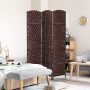 6 ft. Brown Tall Wicker Weave 3-Panel Room Divider Privacy Screen - Image 1