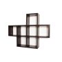 31 in. x 23 in. Walnut Grain Veneer Laminated Cubby Shelf (Brown/Tan) - Image 1