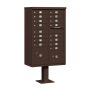 Black USPS Access Cluster Box Unit with 8 A Size Doors and Pedestal - Image 1
