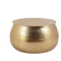 Calluna 30 in. Gold Round Metal Coffee Table with Lift Top Storage - Image 6